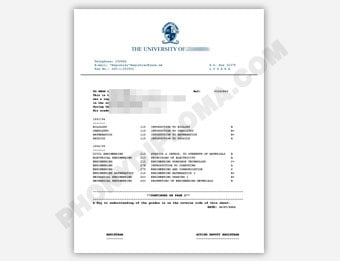 University of Zambia - Fake Transcript Sample from Africa